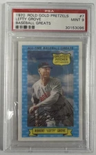 1970 ROLD GOLD PRETZELS BASEBALL GREATS #7 LEFTY GROVE PSA 9 30153096
