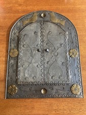 Antique Mexican Folk Art Punched Tin Mirror With Original Glass 