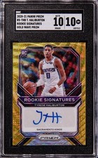 2020 Panini Prizm Tyrese Haliburton Rookie Gold Wave Auto SGC 10 10 Pop 1/1