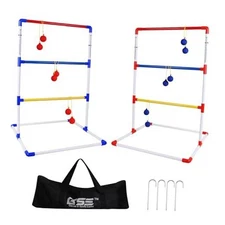  Premium Plastic Ladder Ball Toss Game Set with 6 Plastic Ladder Toss Game Set