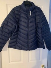 Debenhams Maine Ultralight Jacket Size 20 Dark Blue By Recorded Post