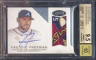 FREDDIE FREEMAN 2016 Topps Dynasty GU Logo Patch Auto 1/5 BGS 9.5/10
