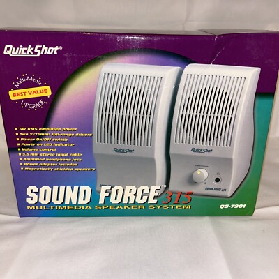 Quick Shot Sound Force 315 Computer Speaker Pair with Power Supply QS-7901
