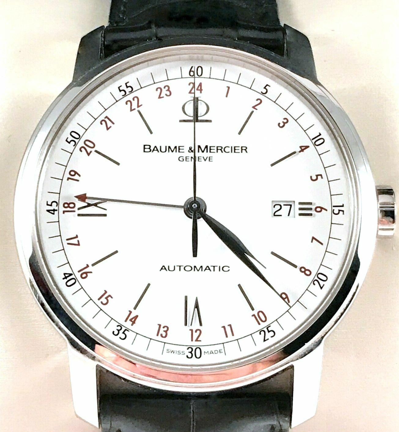 Baume Mercier Classima XL Executive GMT Automatic Watch M0A08462- Exc. Cond.