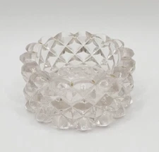 VINTAGE Textured OPEN SALT CELLAR DIP  Glass