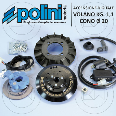 DIGITAL IGNITION KIT POLINI 171.0544 CONE Ø 20 FLYWHEEL 1.1kg Vespa PK 50 PK50