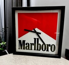 Vintage Marlboro gro&szlig;e Wanduhr Werbung Deko Bar Restaurant Deko