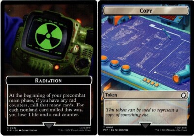 mtg radiation cards Radiation Token (22) // Soldier Token (04) [Fallout: Tokens] [Foil] – Face  to Face Games main image 1