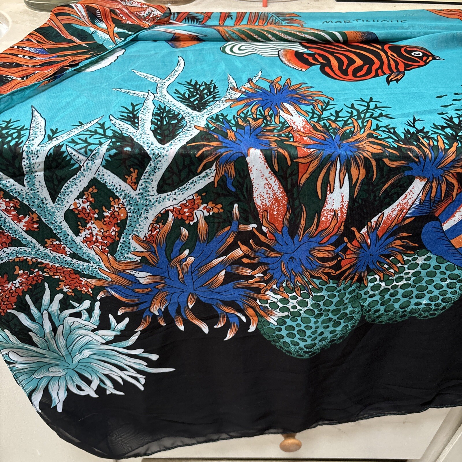 martinique rectangular polyester scarf under the … - image 1