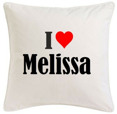 KISSENBEZUG I LOVE MELISSA 40CMX40CM AUS MIKROFASER
