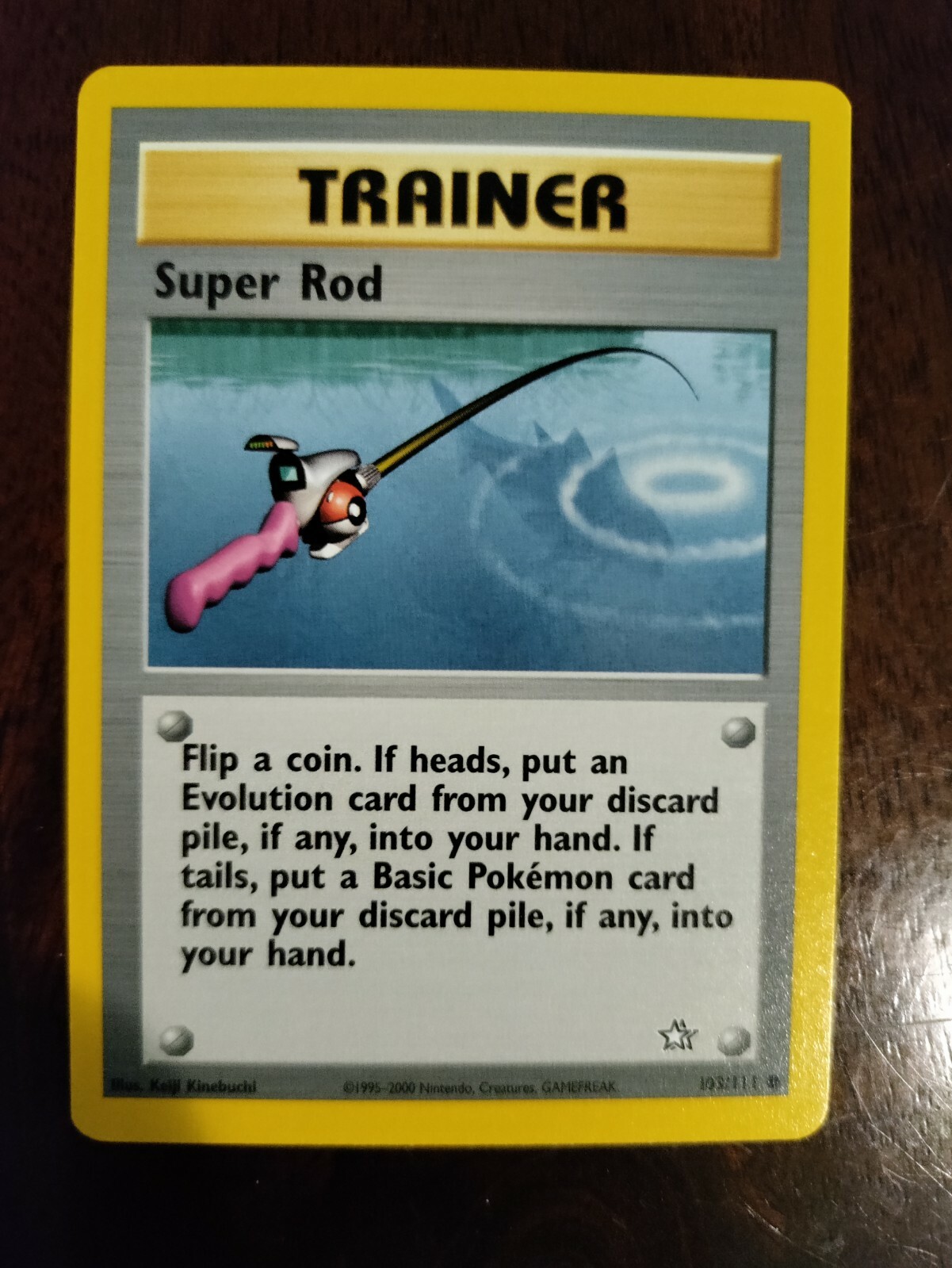 Super Rod - 103/111 Neo Genesis Unlimited Common Pokemon Trainer Card NM/LP