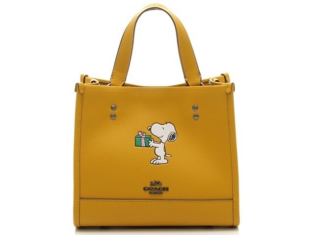 COACH x PEANUTS Dempsey Tote 22 Snoopy gift motif 2way bag