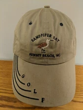 Sandpiper Bay Sunset Beach NC Golf Baseball Hat Cap Tan Brown Town Talk
