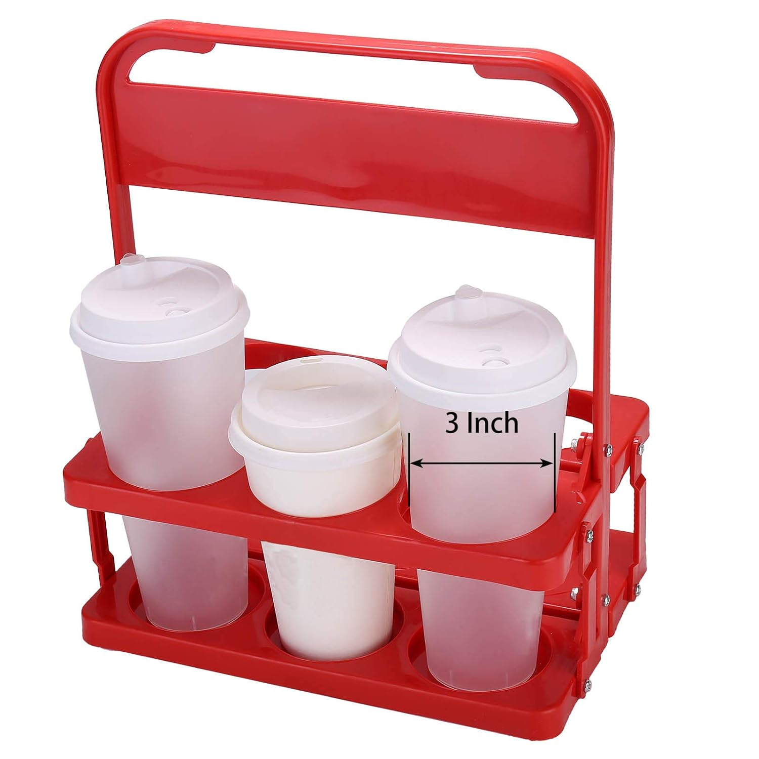 Foldable Plastic Drink Carrier Beverage Delivery Holder with Grubhub