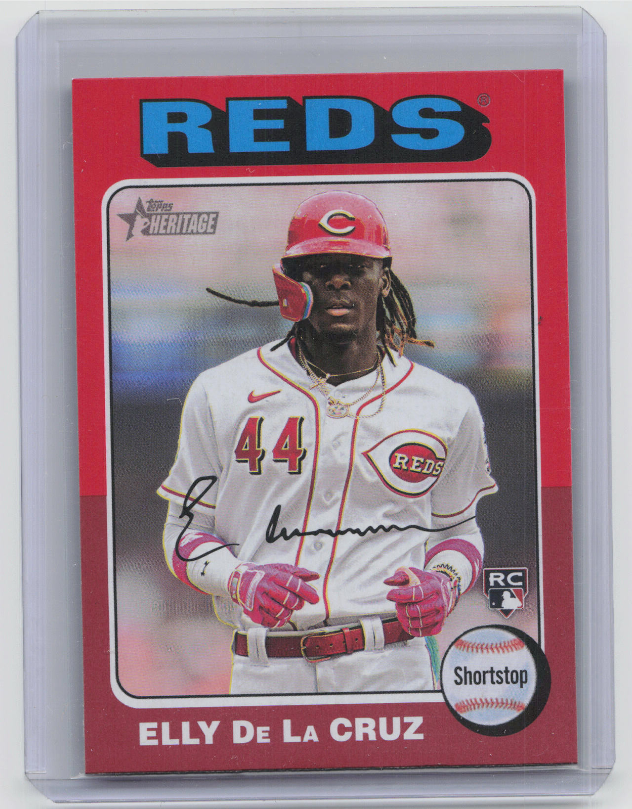2024 Topps Heritage #473 Elly De La Cruz Red Border