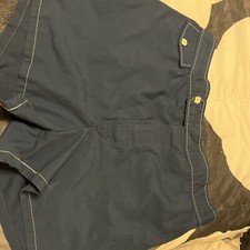 Jantzen Swim Trunks Shorts VTG 60s Men 38 Navy Blue USA Button Pocket MCM Mod