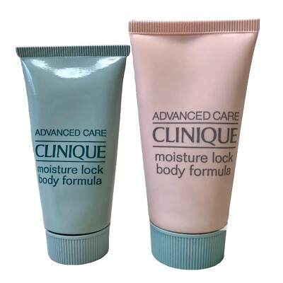 Clinique Advanced Care Moisture Lock Body Formula Set Of 2 Total 2.7 oz New