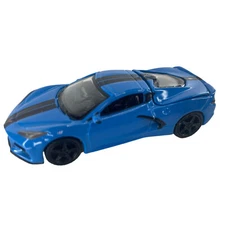 Auto World Sports Cars 2020 Chevy Corvette Blue Diecast Model Car Toys Used Bulk