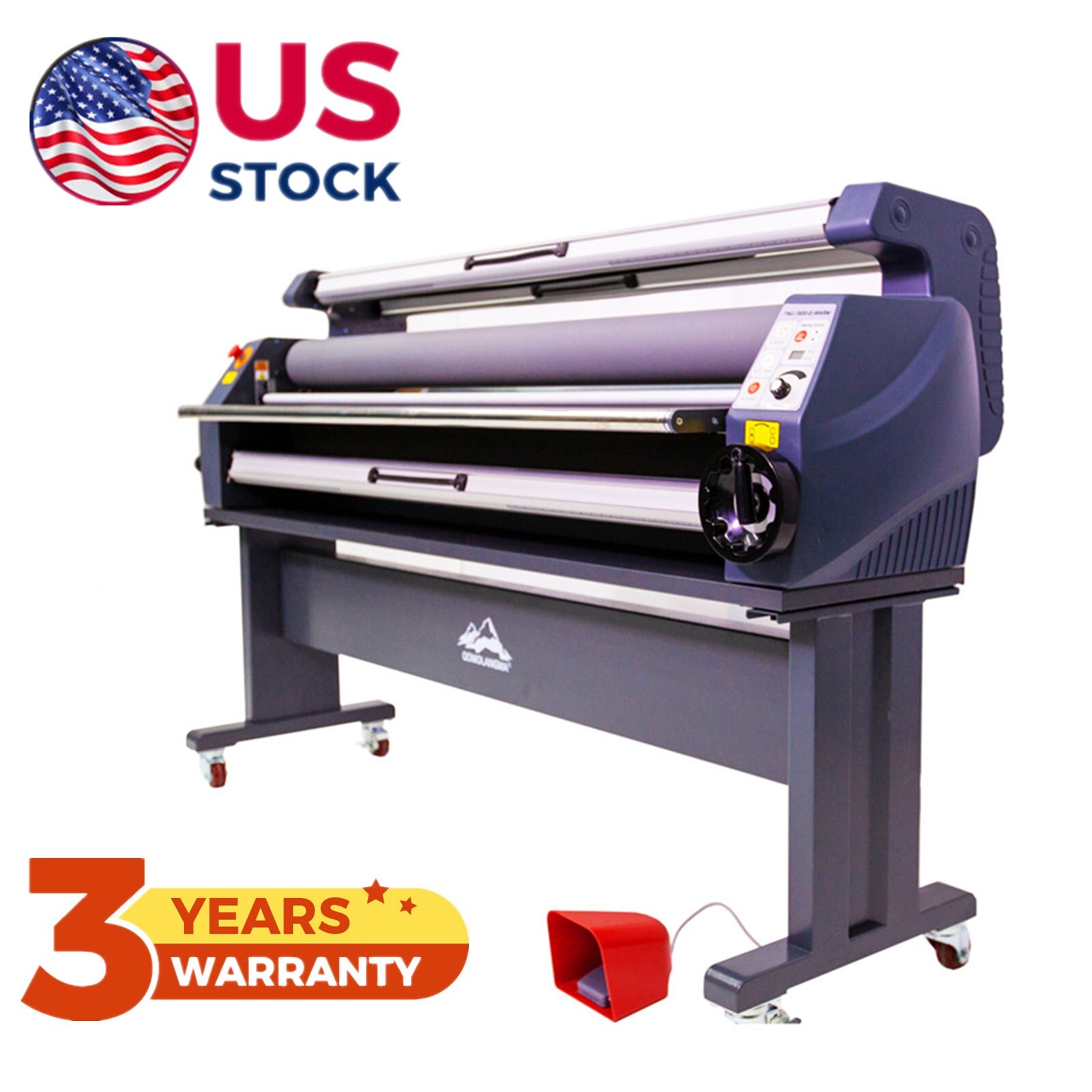 US STOCK QOMOLANGMA 63in Wide Cold Laminator with Heat Assisted Enhanced Version-image