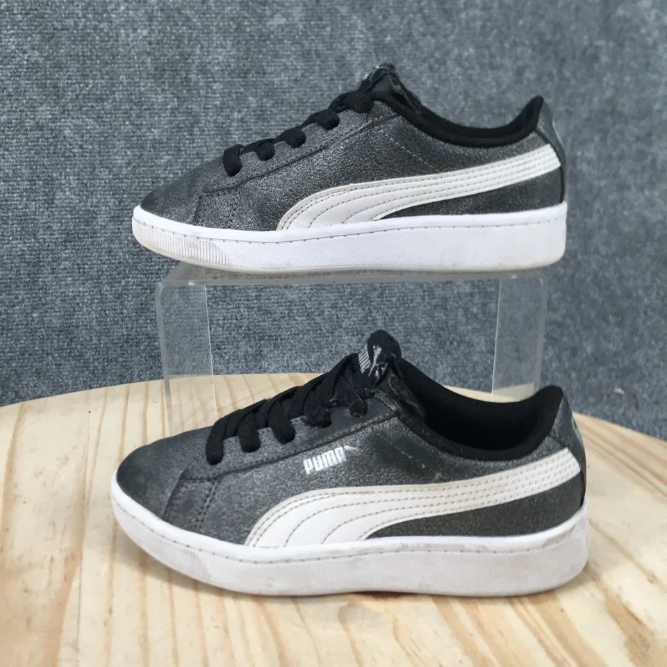 Puma Shoes Children 13 Vikky V2 Sneakers Black Lace Up Low Top Comfort 373171-06 - Image 2 of 4