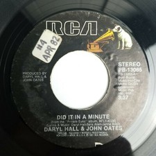Daryl Hall John Oates Did It In A Minute 7" Vinyl 45 PB-13065