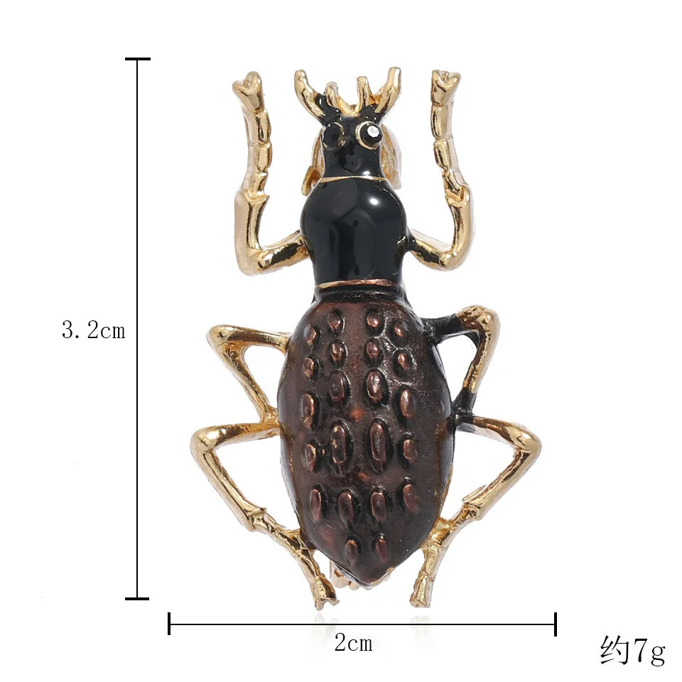 Rhinestone Beetle Pin