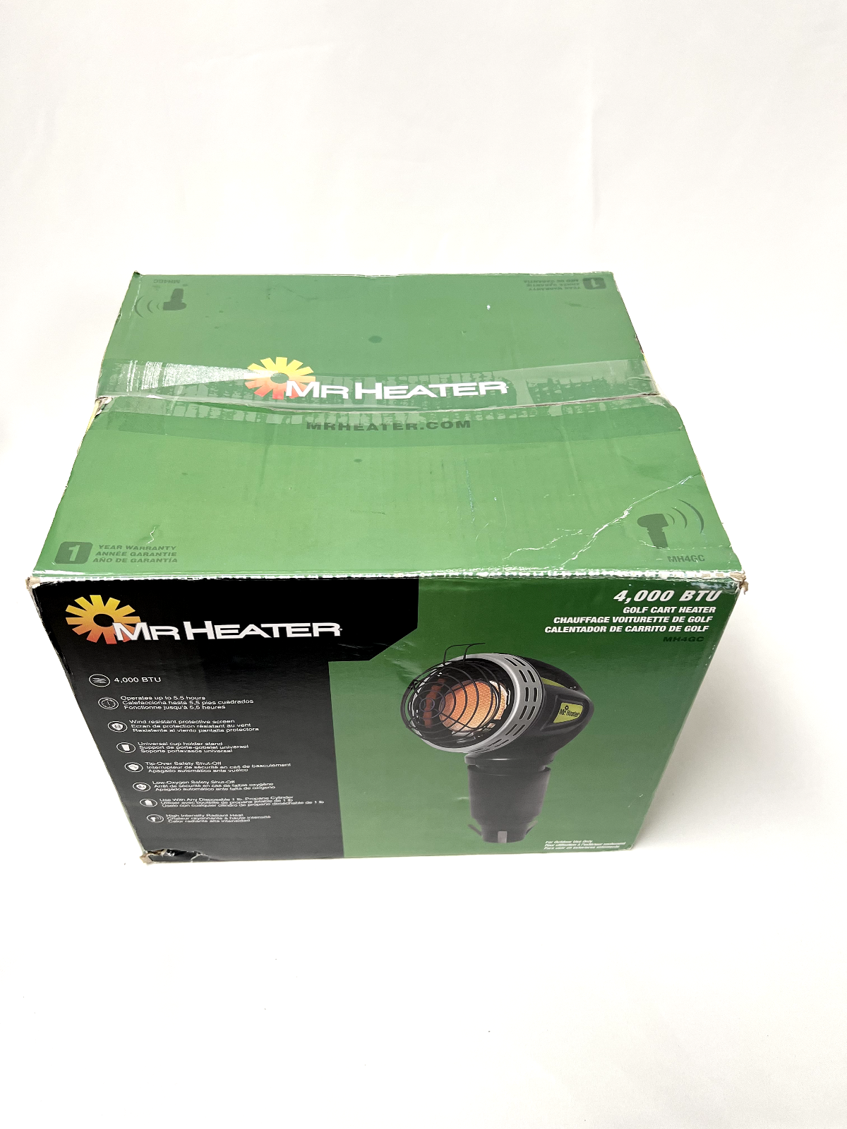 Mr. Heater MH4GC 4000 BTU Radiant Propane Golf Cart Cup Holder Heater