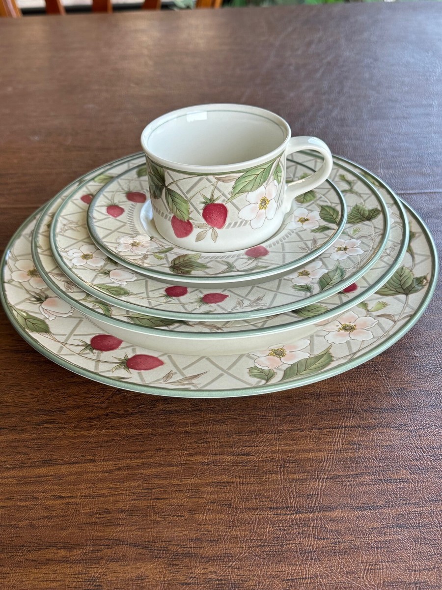 Mikasa Intaglio Strawberry Fair Place Setting Plates Bowls Salt