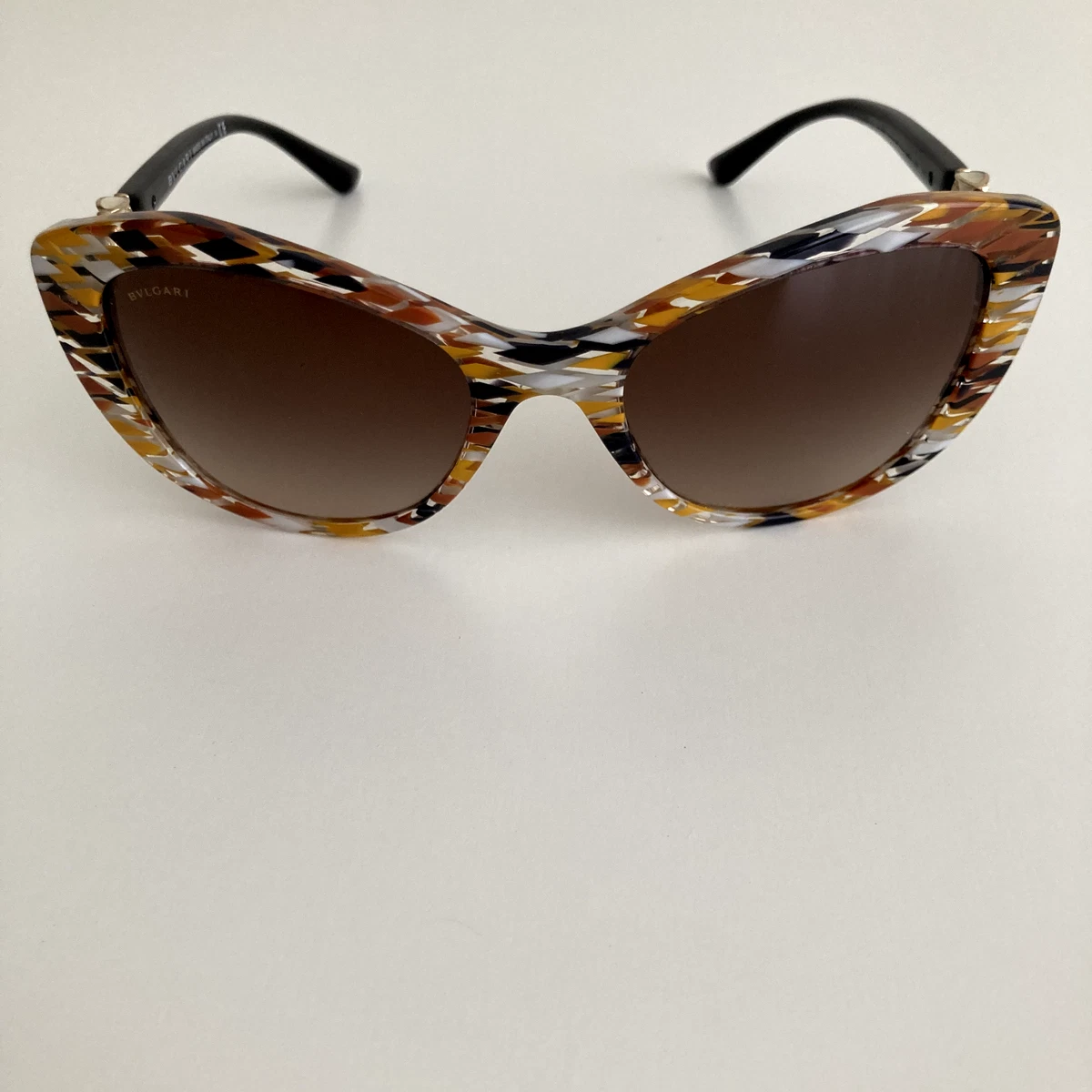 Bvlgari 8141-K 5235/13 Light Brown Gold-Plated 54 19 135 Cat Eye Sunglasses Bvlgari Brown Cat Eye Sunglasses for Women for sale | eBay main image 2