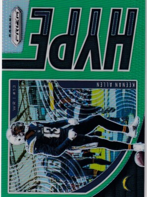 2019 PRIZMS GREEN KEENAN ALLEN LOS ANGELES CHARGERS HYPED PARALLELS - E1487