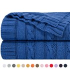 100% Cotton Cable Knit Blanket Simple yet Quality Look Nice Rich Colors