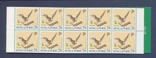 SINGAPORE - Scott 605a - MNH complete booklet - Garden Birds - 1991 --c