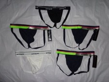 LOT OF 5 PAPI MENS UNDERWEAR JOCKSTRAPS COLOR BLUE, BLACK WHITE SIZE LARGE L
