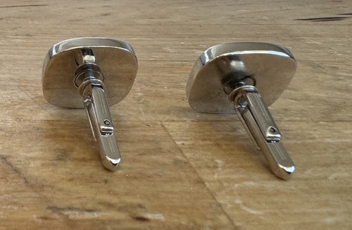 vintage pink elephant silver toned hickok cufflinks Kitsch MCM USA - Picture 3 of 5