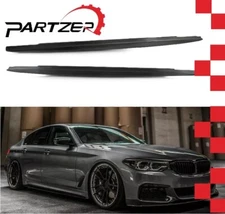 Glossy Black Side Skirt Extension For 2017-23 BMW 5 Series G30 G31 M Sport 540i