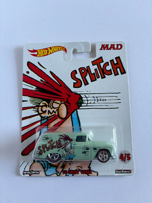 HOT WHEELS 55 Chevy Panel Mad Magazine 4/5 real riders bxz