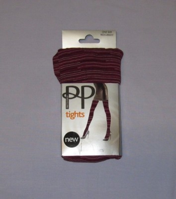 PRETTY POLLY REDCURRENT FASHION TIGHTS PANTYHOSE  NEW