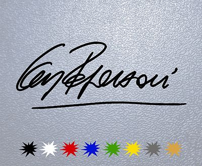 STICKER PEGATINA DECAL VINYL Clay Regazzoni Signature | eBay
