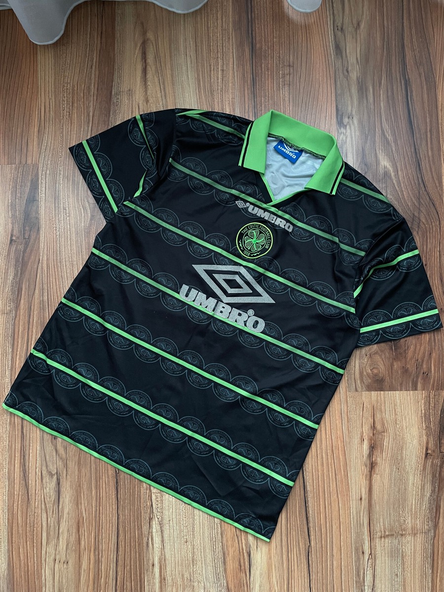 ウェア Celtic 1998/99  Uniform #7 LARSSON Celtic FC 1998/99 Home Jersey #7 Larsson UMBRO 2XL Short