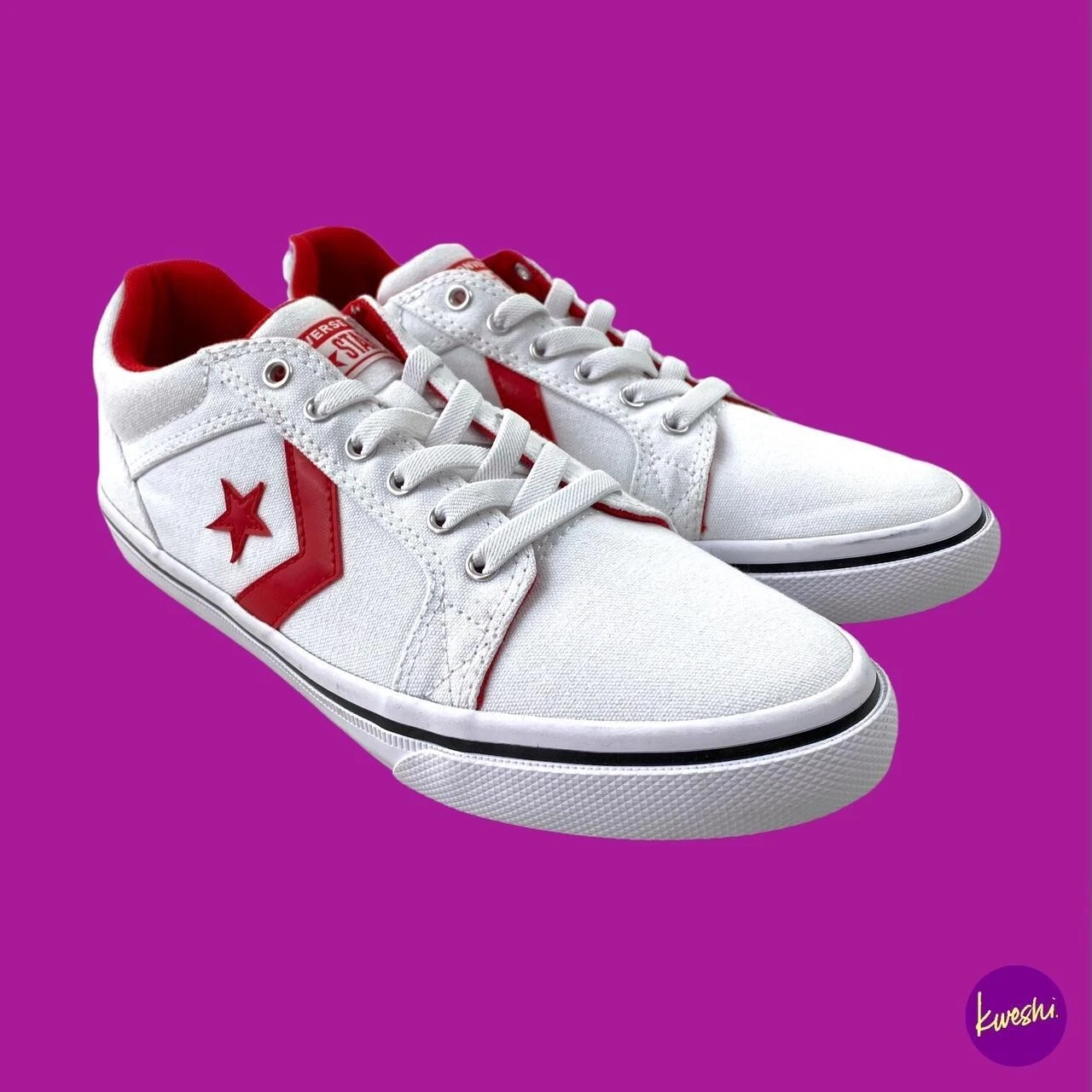 CONVERSE El Distrito 2.0 Scarpe da Ginnastica in Tela 670659C Bianco UK 5.5 EU 38.5 US 6