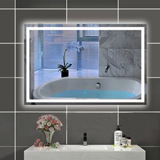 LED Bad Spiegel Badezimmerspiegel mit Beleuchtung Touch Beschlagfrei Wandspiegel