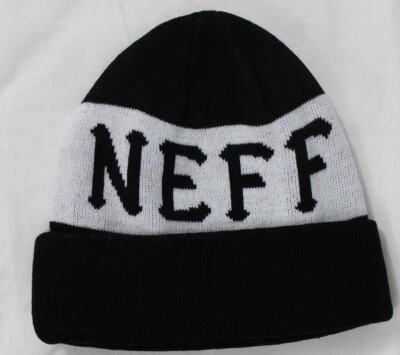NEFF Men's Mate Acrylic Knit Beanie Black White New
