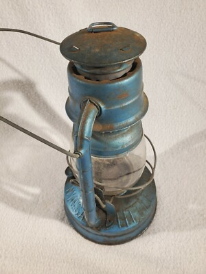 Vintage Dietz New York USA Little Wizard Lamp Lantern Red Globe