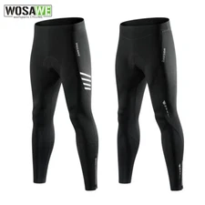 WOSAWE Winter Cycling Pants Thermal Fleece Windproof Bicycle 3D Gel Padded Tight