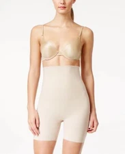 NWT! MAIDENFORM Women's Sz M Light Control High-Waist Thigh Slimmer DM2561 Nude