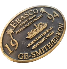 Belt Buckel Vintage SE-Smith/Enron 1994 Ebasco Puerto Plata Power Plant project