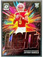 2024 Donruss Optic Jayden Daniels Light it Up Black Pandora 6/25 #8 RC