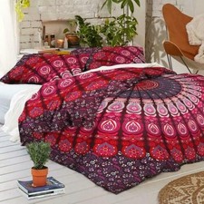 Bedding Set Queen Size Duvet Cover Mandala Hippie Gypsy Indian Quilt Cover Boho