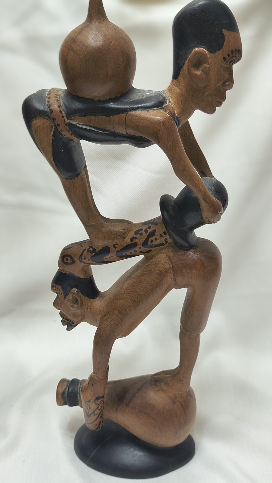 Sub-Saharan Africa Late 20th Century Hand Carved Balancing Act 13 1/2" C Pic 6 