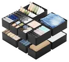 Drawer Organizer Clothes, 12 Pack Dresser Organizer Bins forCloset Organization